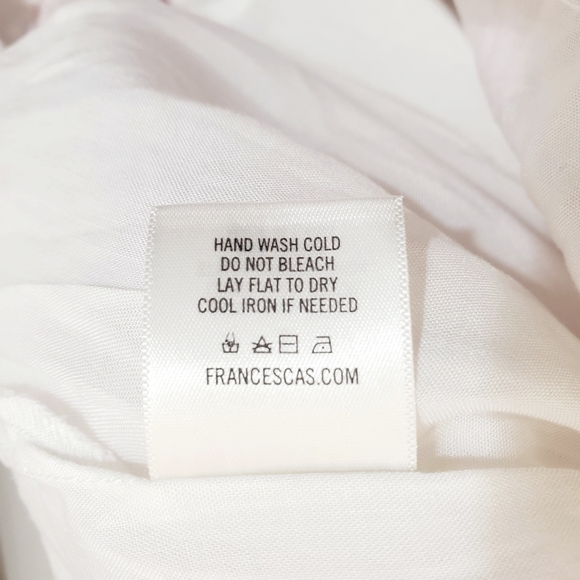 Blue Rain White Dress with Spaghetti Straps, Floral Pattern throughout sz Small - Picture 10 of 10